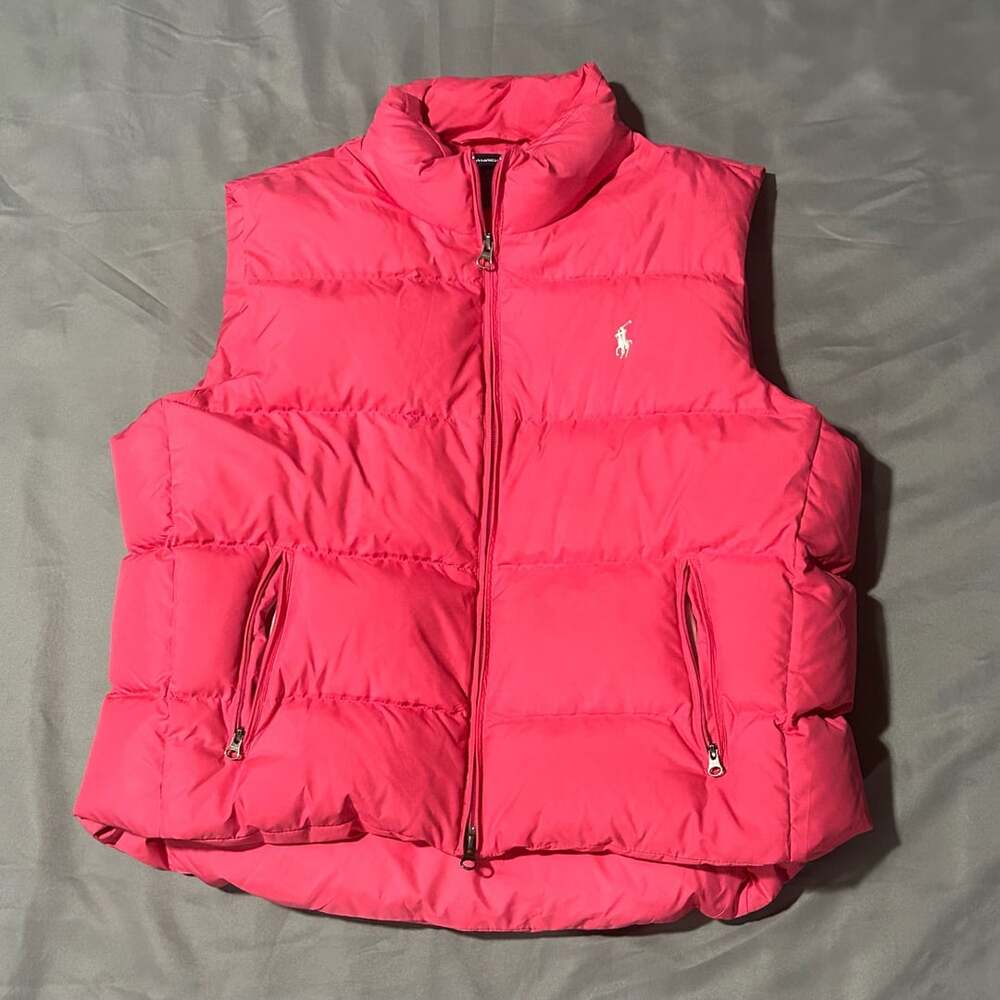 Ralph Lauren Sport Women's Hot Pink Puffer Vest XL